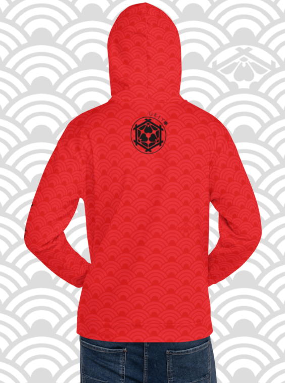 Ukiyo Streetwear Hoodie Men's Japanese Daruma Red XS-3XL – Ukiyo