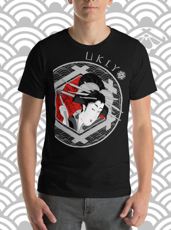 Ukiyo Streetwear Black Seductive Geisha T-Shirt