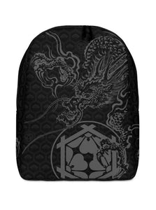 Ukiyo Streetwear Black Japanese Dragon Backpack