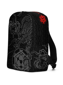 Ukiyo Streetwear Black Japanese Dragon Backpack