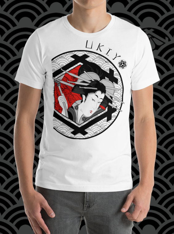 Ukiyo Streetwear White Seductive Geisha T-Shirt